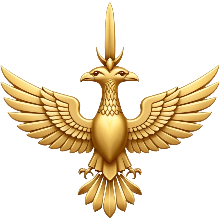 Modern stylized Faravahar Persian symbol emoji