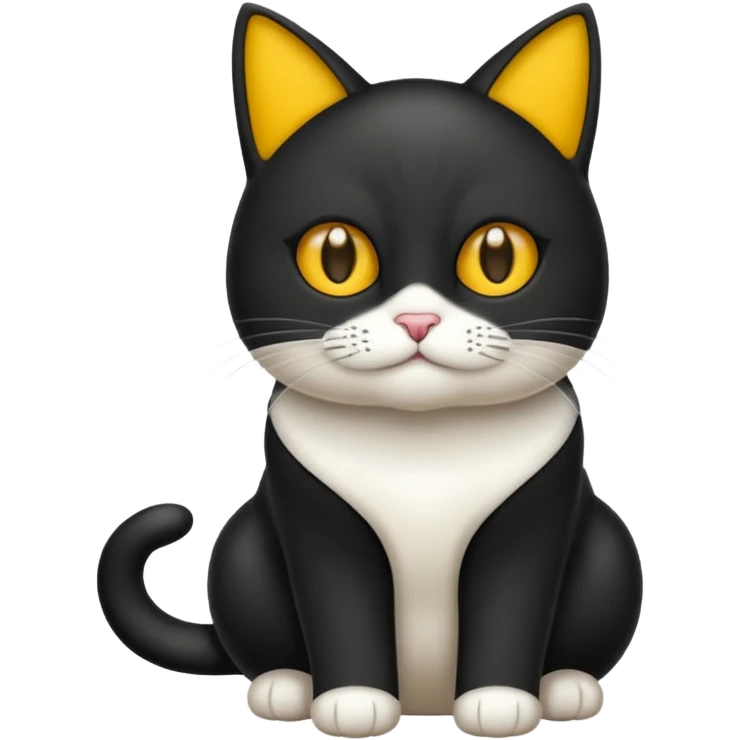 Gato negro y blanco  emoji