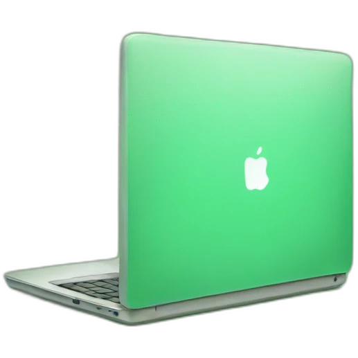 Green laptop on video emoji