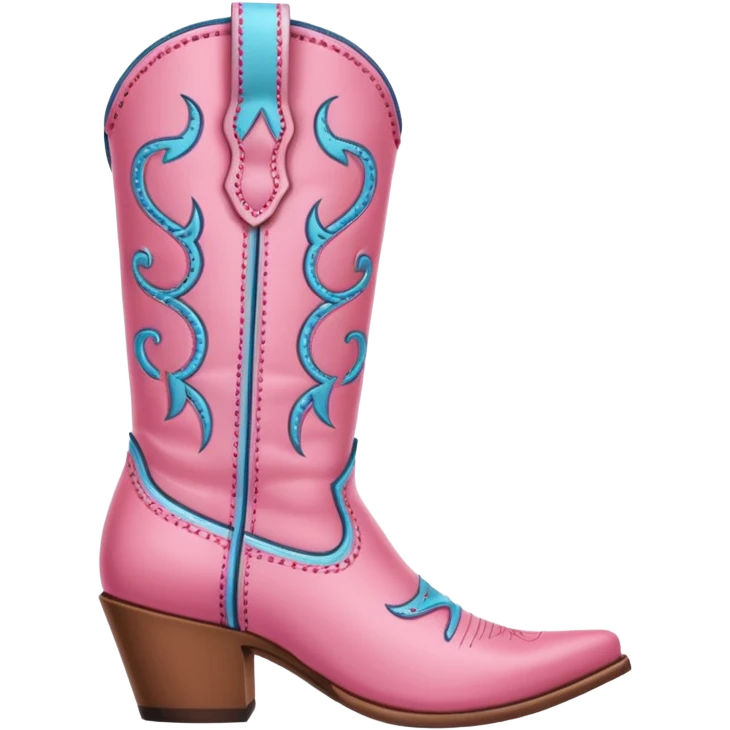 pink cowgirl boot emoji