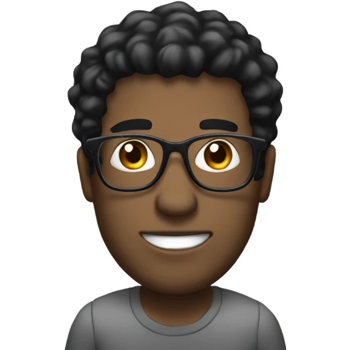 man with black hair with white streaks, glasses and laptop emoji