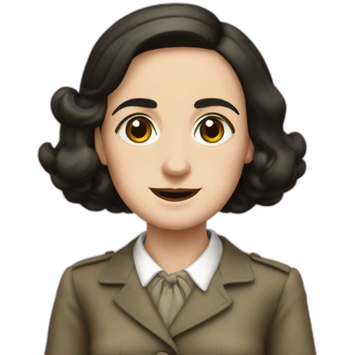 Anne Frank fights Hitler emoji