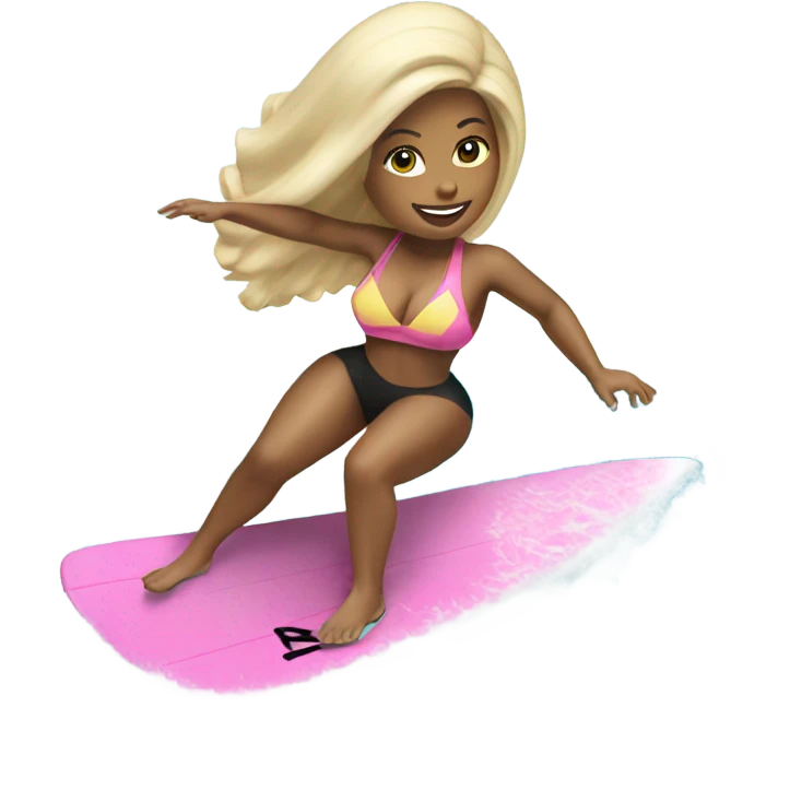 Nicki Minaj surfing emoji