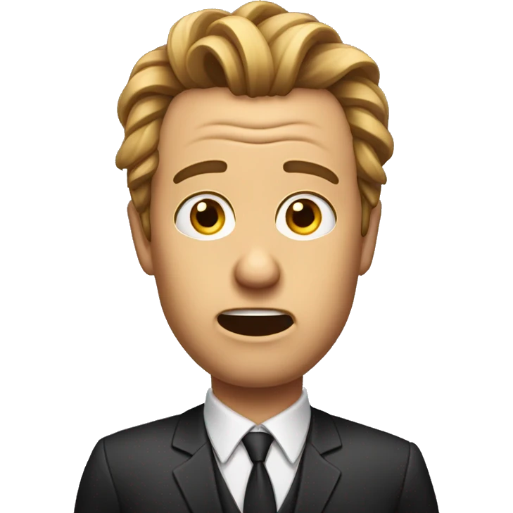 A very panicked lawyer pulled out his hair emoji
