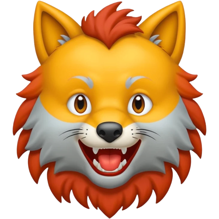 Tráeme una imagen de un lobo enojado emoji