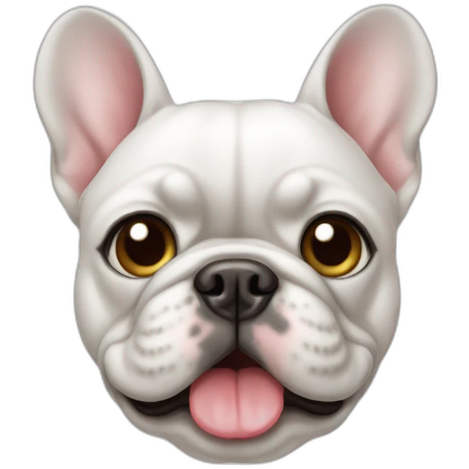 Petit bouledogue blanc emoji