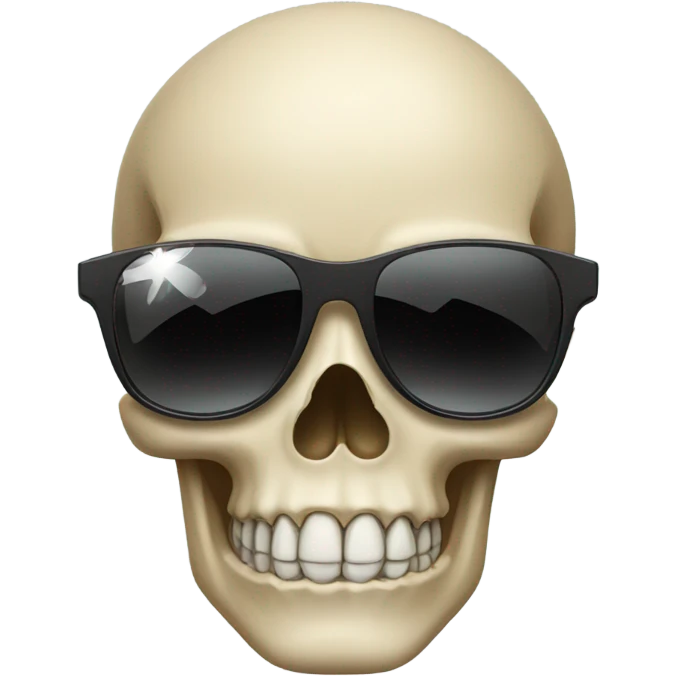 Skull with sunglasses emoji