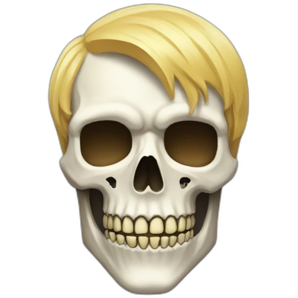 Death-Skull-man-blond-short-hair emoji