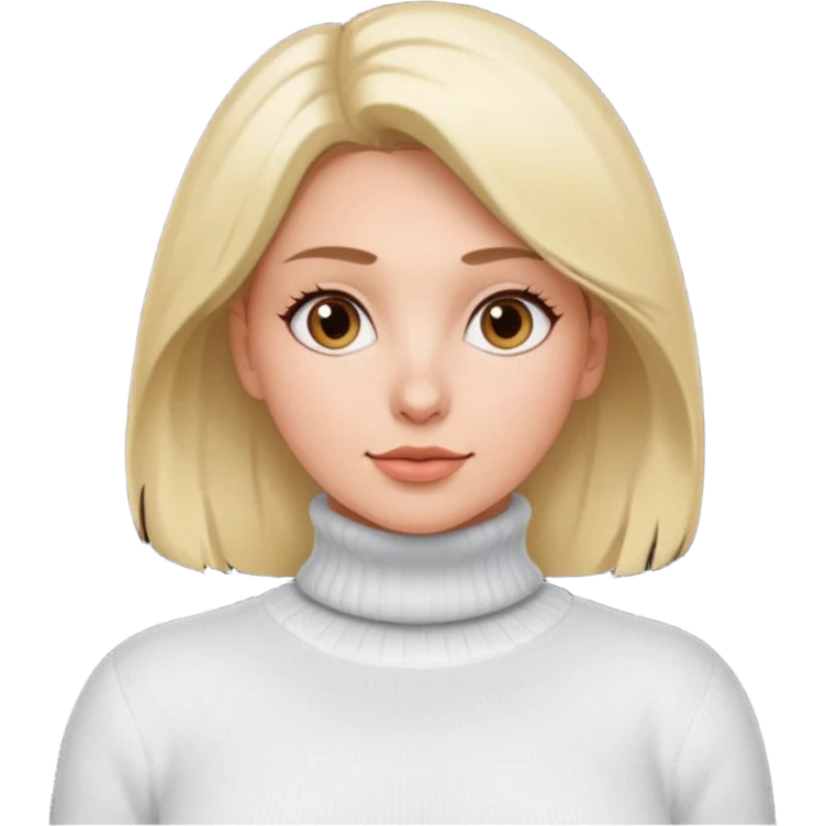 big tits white turtleneck sweater on big tits emoji