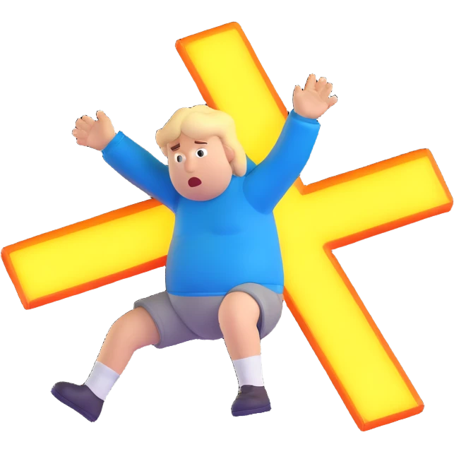 Chris griffin falling with glowing X on side  emoji