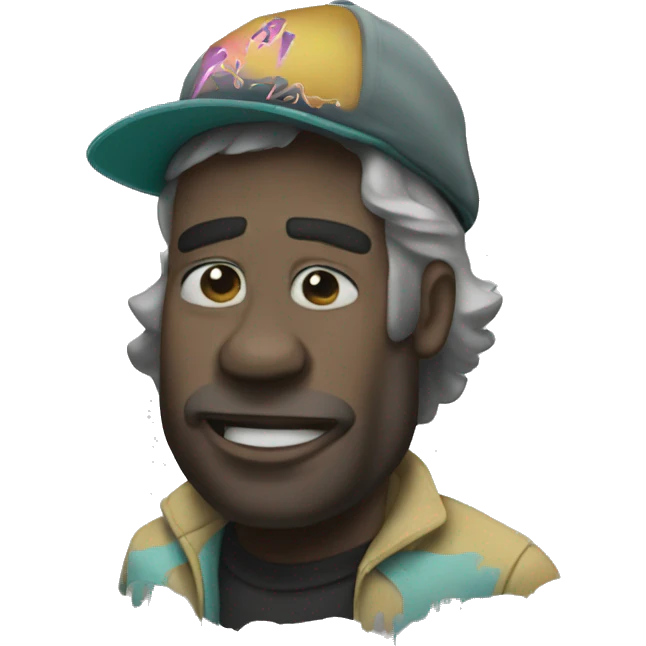 man doing graffiti emoji
