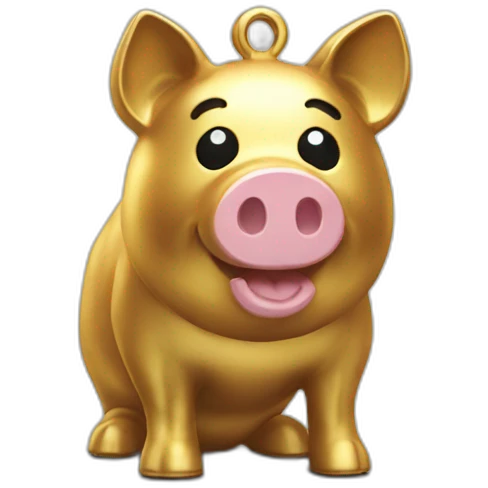 goldenned piggy bank emoji