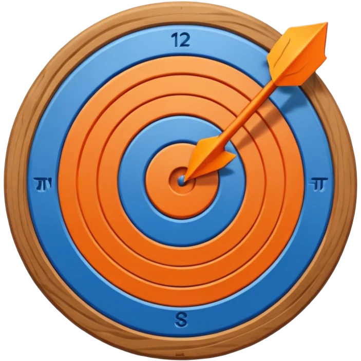 blue target with orange arrow in the center emoji
