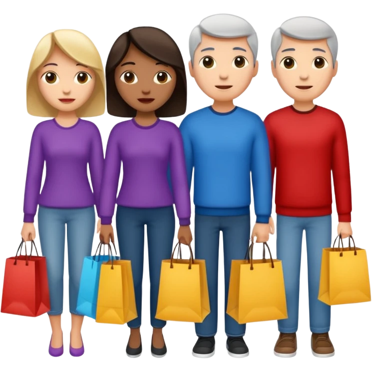 people waiting to enter a store emoji