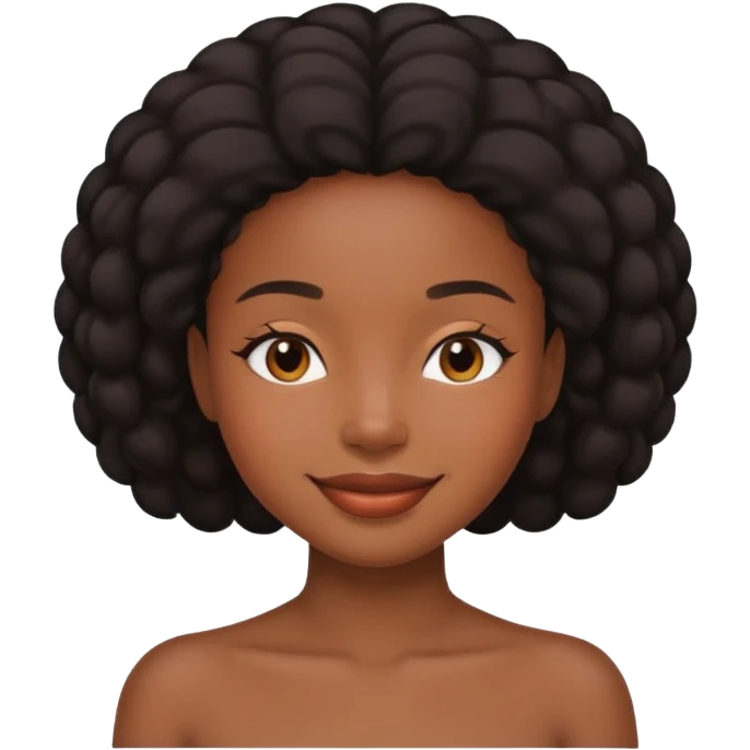 black girl relaxing emoji