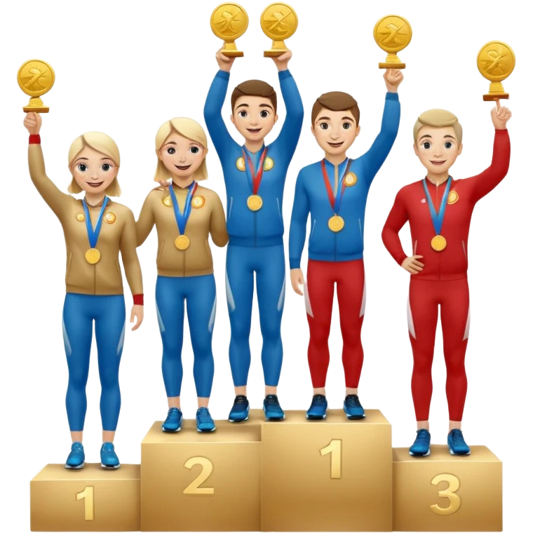 show people is first, second and third place emoji