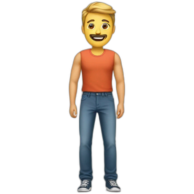 homme avec un pantalon large emoji
