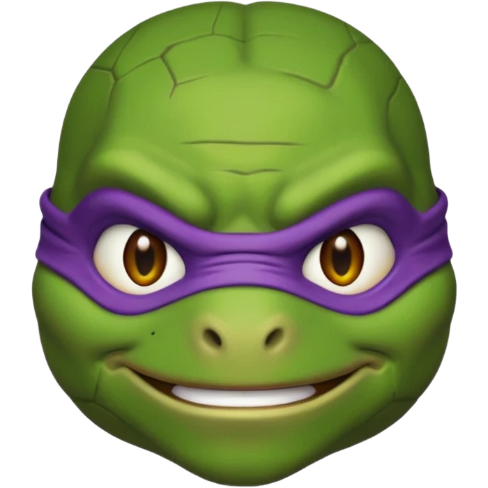 Donatello from Teenage Mutant Ninja Turtles, emoji style, head only emoji