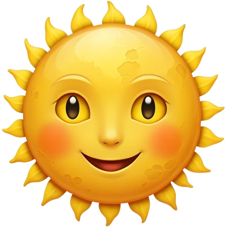 big sun with small tiny yellow moon moon beside it  tiny moon beside it smiling emoji
