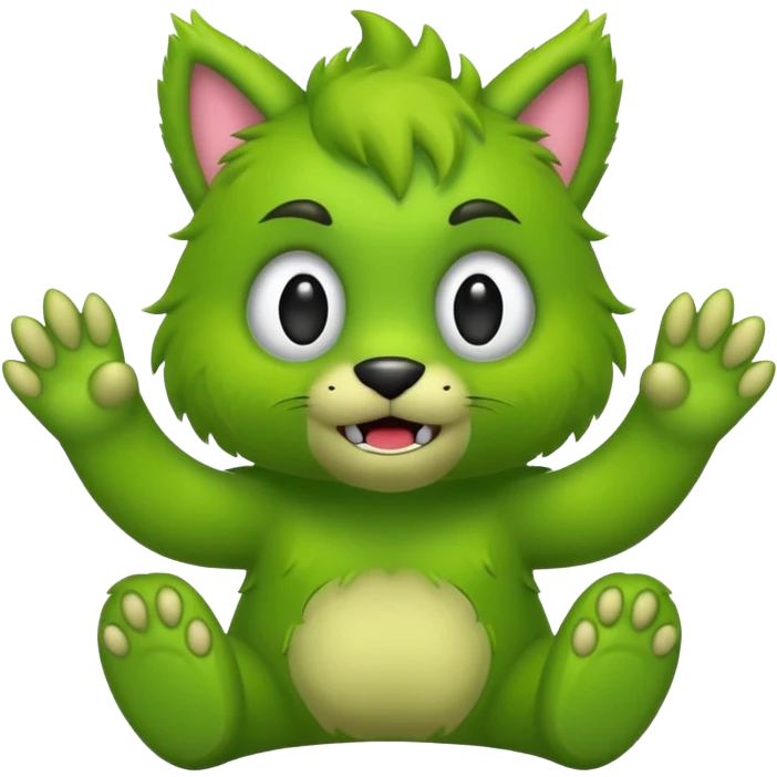 Little monster paws up emoji