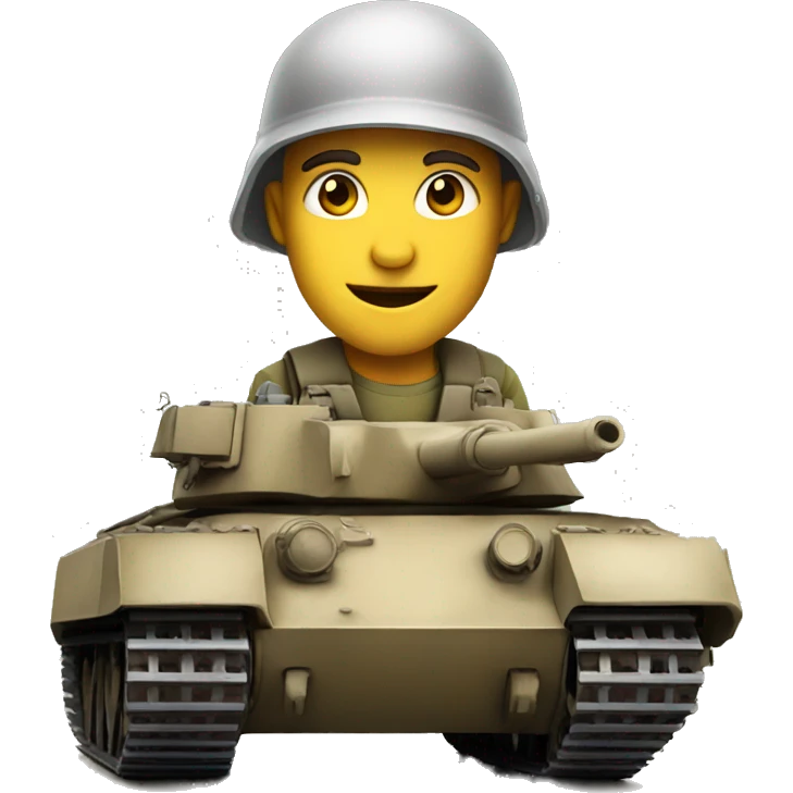man on tank tracks emoji