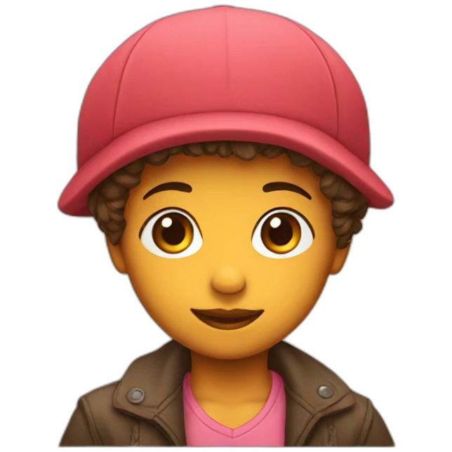 Bebe con gorro emoji