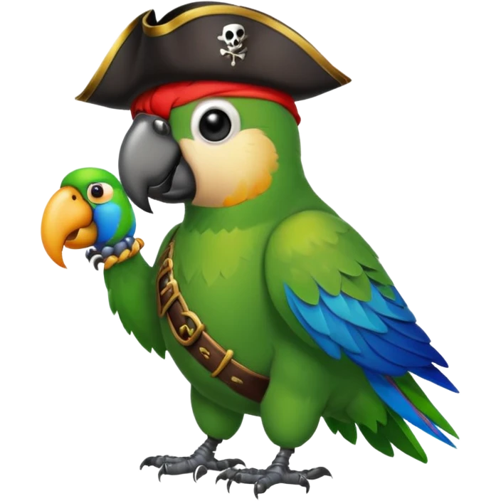 pirate and parrot emoji