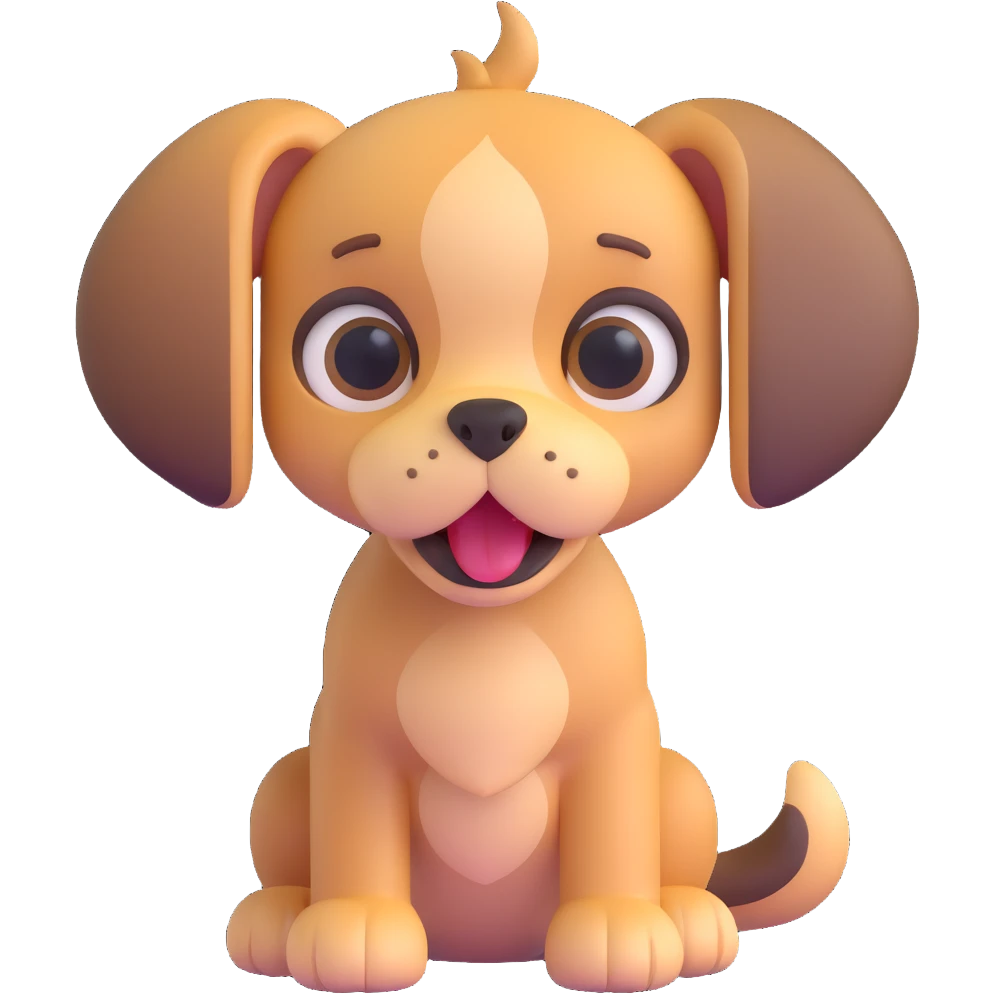cute puppy dog with big eyes emoji