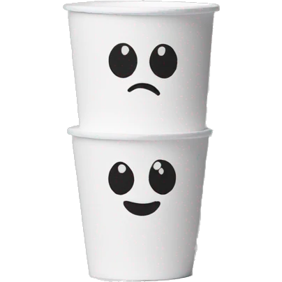2 styrofoam cups stacked on top of each other emoji