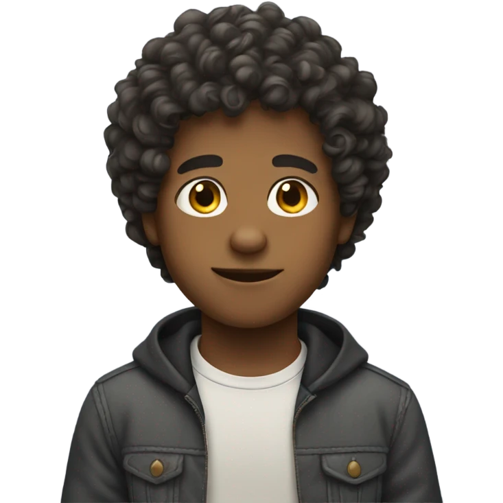 boy with curly hair emoji