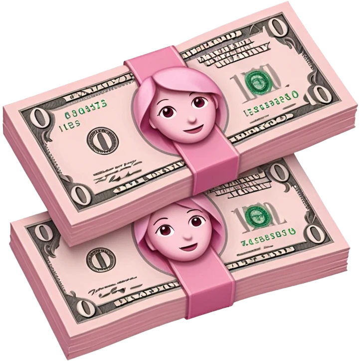 pink single money paper emoji