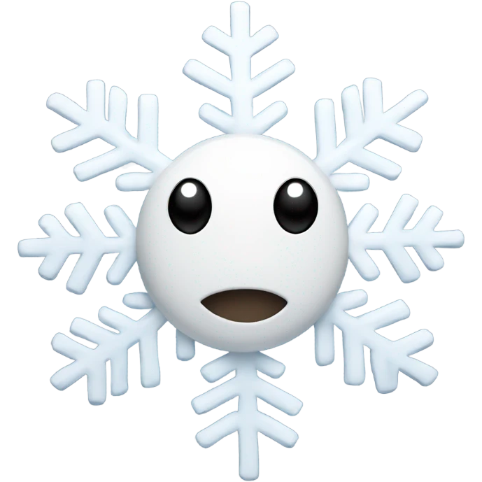 Snowflake with a face emoji