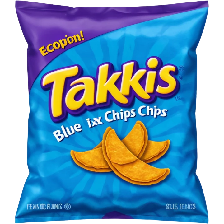 takis blue chips bag
 emoji
