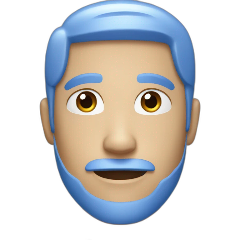 iphone 12 Blue ios style emoji