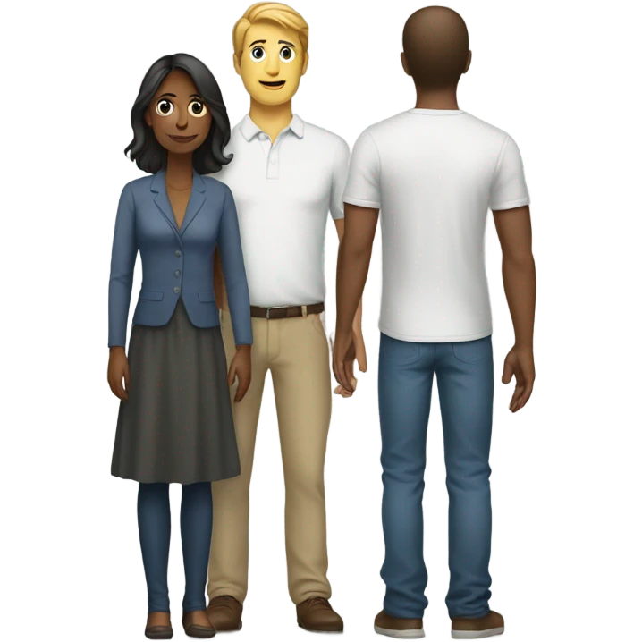 the woman is taller than the man emoji