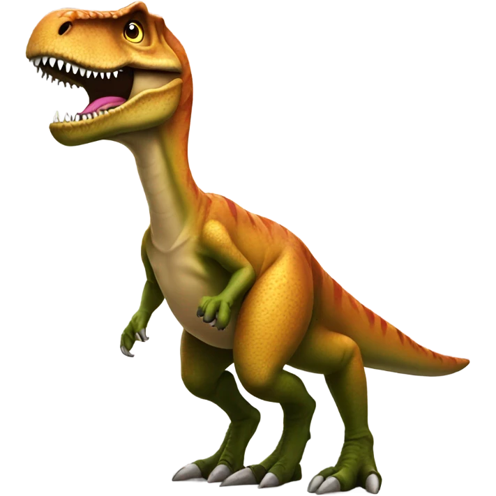 T Rex wearing a bikini emoji