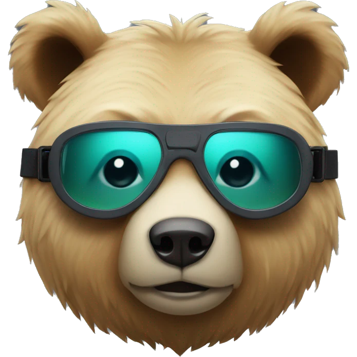 bear with goggles emoji