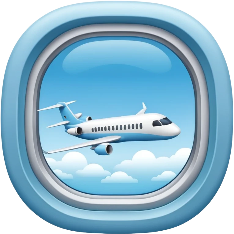Light blue airplane window  emoji