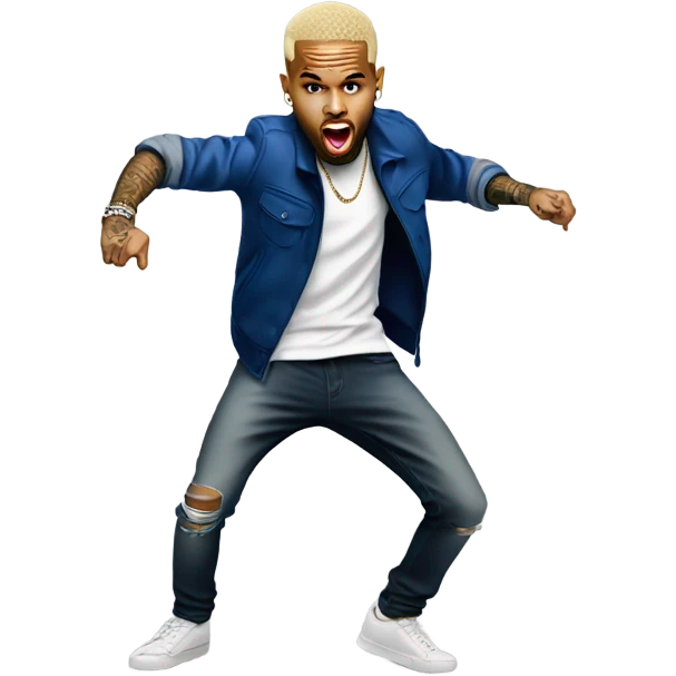 Chris Brown dancing  emoji