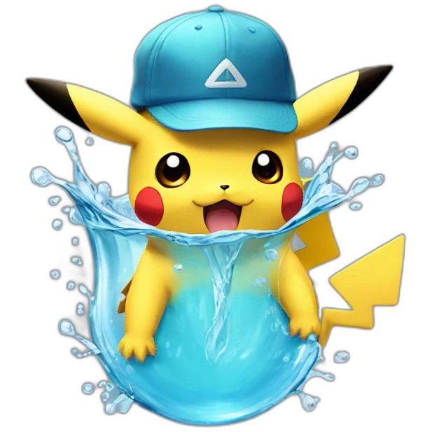Pikachu water type emoji