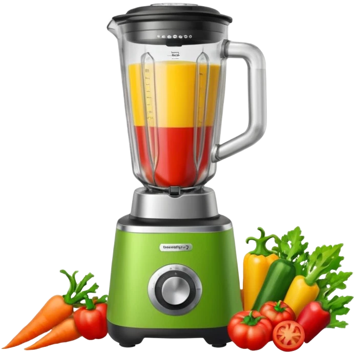 a blender with vegetables inside emoji