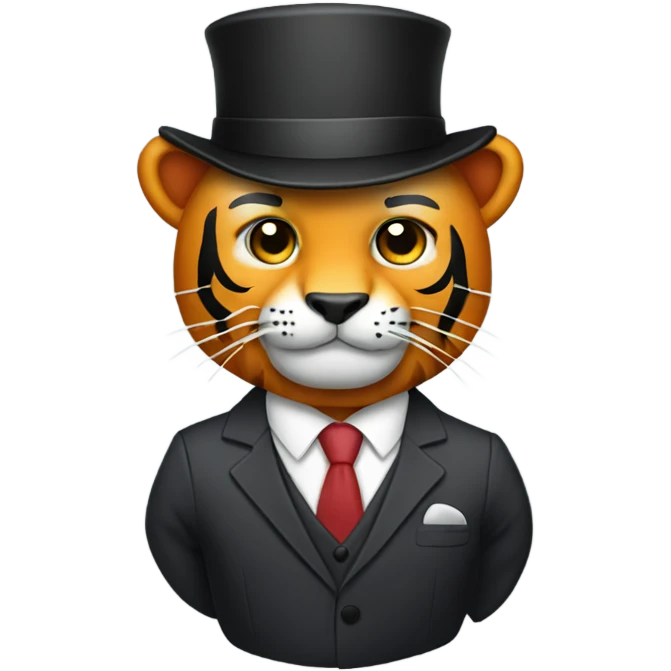 Tiger in a suit emoji