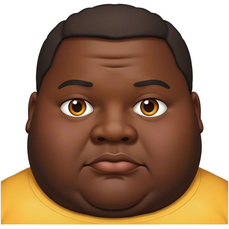 A fat black man emoji