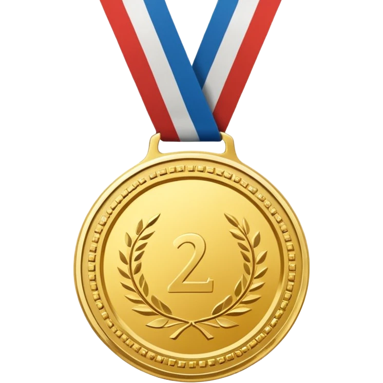 Create a gold medal which has an inscription "Brocation 2026" emoji