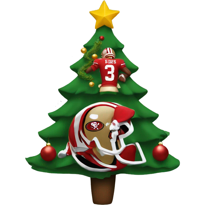 49er Christmas tree emoji