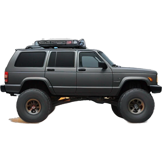 Lifted Jeep XJ burnout emoji