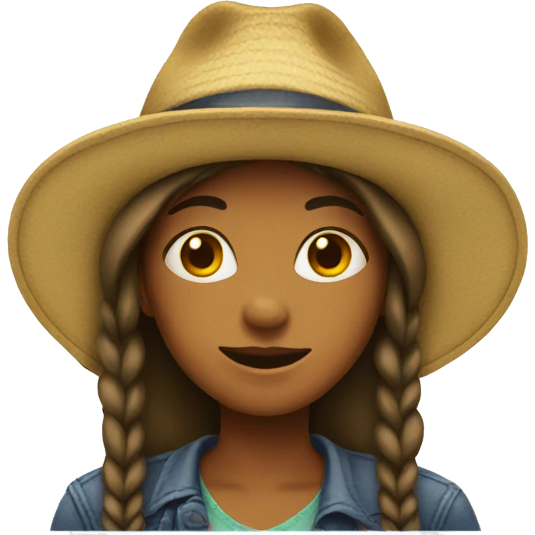 Girl wearing a hat emoji