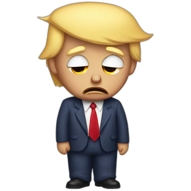 donald trump crying with tears emoji