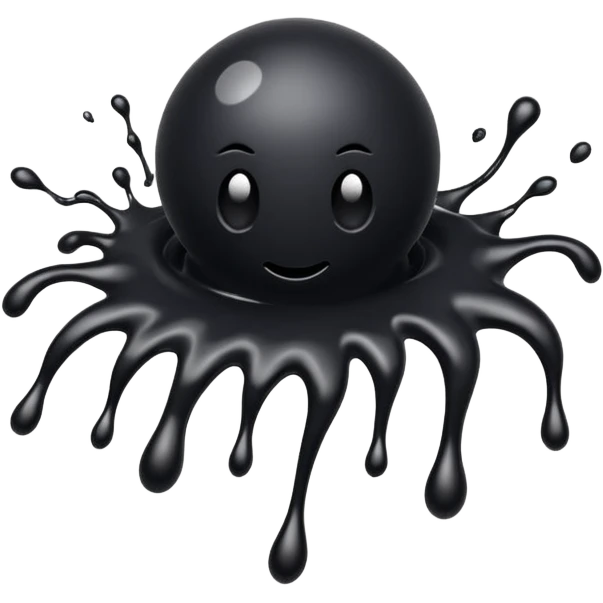 black ink splatter emoji