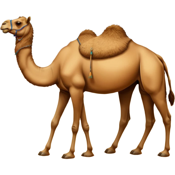 High resolution camels without fur emoji